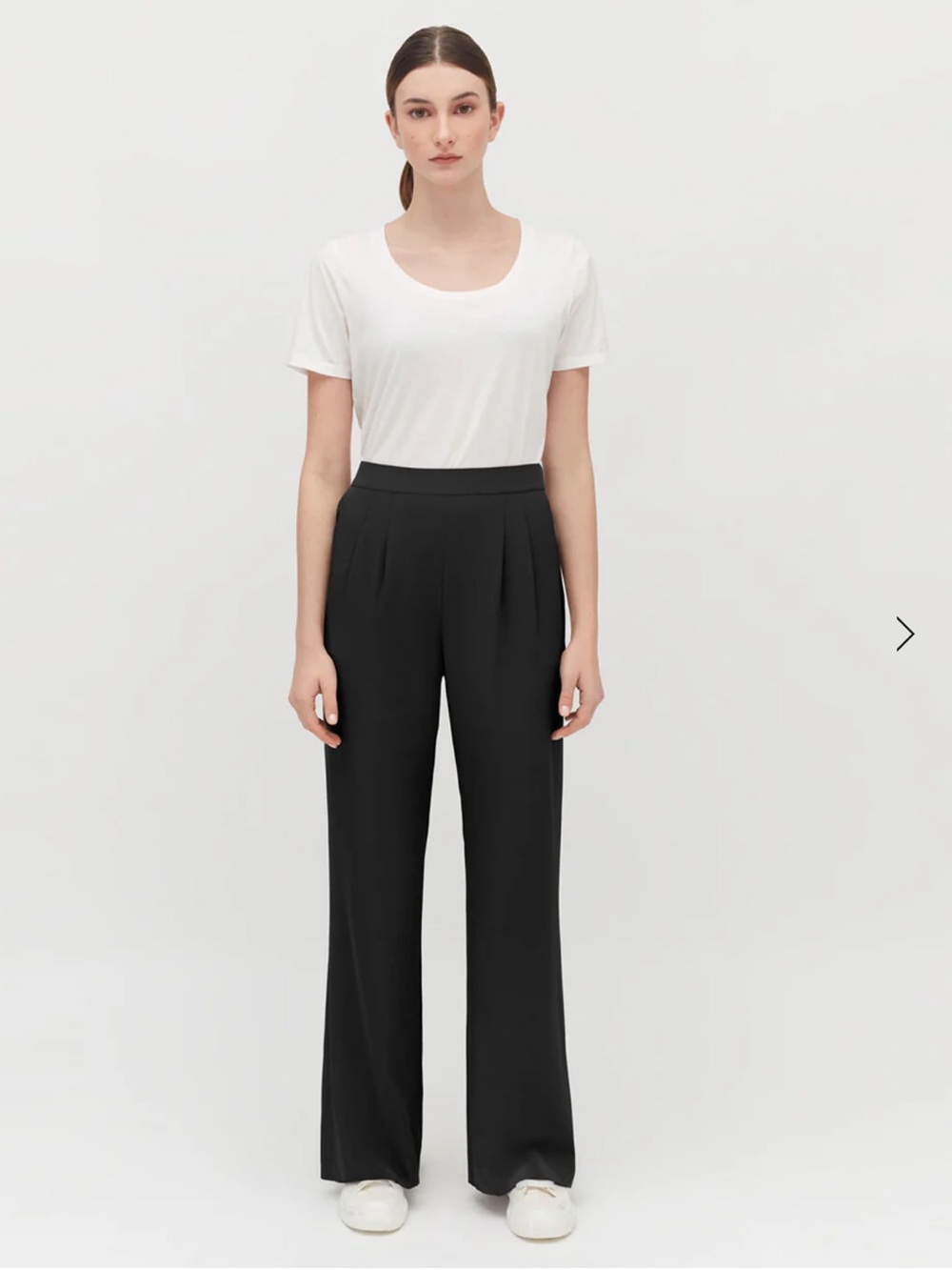 Black Cuyana Silk Wide-Leg Pant - New in Original Packaging. Large